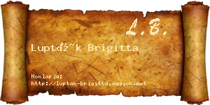 Lupták Brigitta névjegykártya